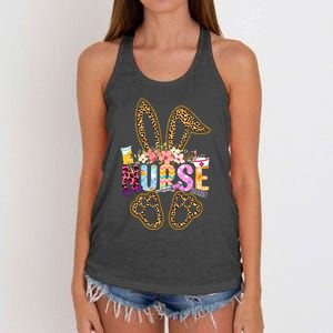 Nurse Life Stethoscope Nursing Cute Easter Bunny Easter Day Women's Knotted Racerback Tank