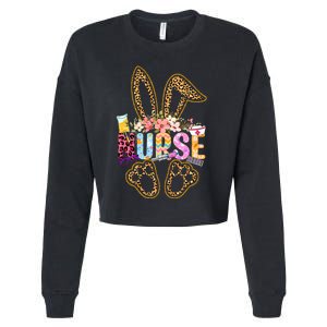 Nurse Life Stethoscope Nursing Cute Easter Bunny Easter Day Cropped Pullover Crew