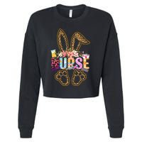 Nurse Life Stethoscope Nursing Cute Easter Bunny Easter Day Cropped Pullover Crew