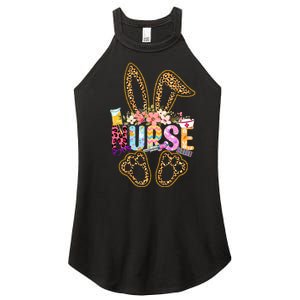 Nurse Life Stethoscope Nursing Cute Easter Bunny Easter Day Women's Perfect Tri Rocker Tank