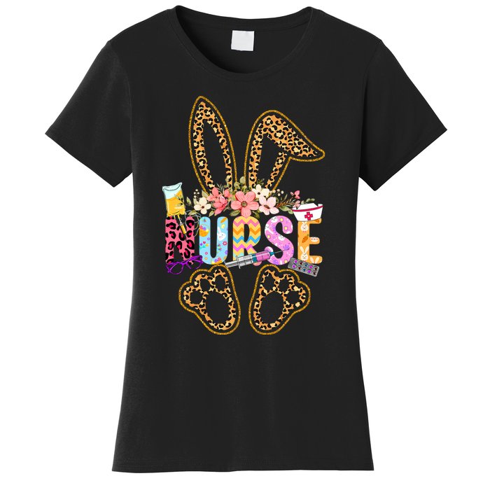 Nurse Life Stethoscope Nursing Cute Easter Bunny Easter Day Women's T-Shirt