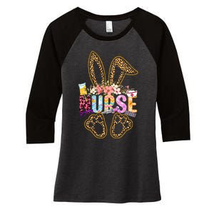 Nurse Life Stethoscope Nursing Cute Easter Bunny Easter Day Women's Tri-Blend 3/4-Sleeve Raglan Shirt