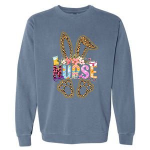 Nurse Life Stethoscope Nursing Cute Easter Bunny Easter Day Garment-Dyed Sweatshirt