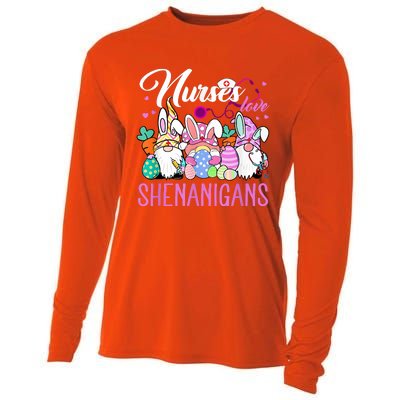 Nurses Love Shenanigans Gnome Easter Day Nurse Cooling Performance Long Sleeve Crew