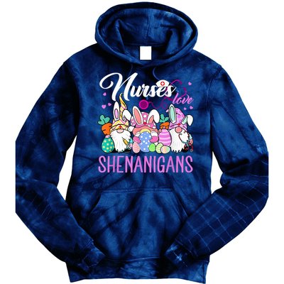 Nurses Love Shenanigans Gnome Easter Day Nurse Tie Dye Hoodie