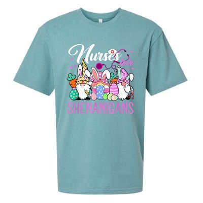 Nurses Love Shenanigans Gnome Easter Day Nurse Sueded Cloud Jersey T-Shirt