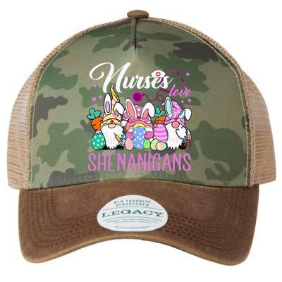 Nurses Love Shenanigans Tee Gnome Easter Day Nurse Legacy Tie Dye Trucker Hat