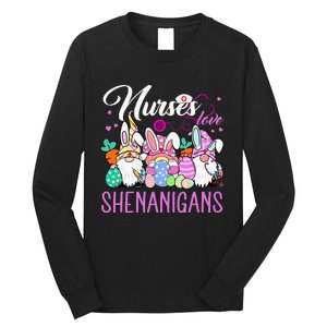 Nurses Love Shenanigans Tee Gnome Easter Day Nurse Long Sleeve Shirt