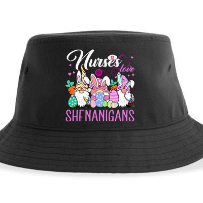 Nurses Love Shenanigans Tee Gnome Easter Day Nurse Sustainable Bucket Hat