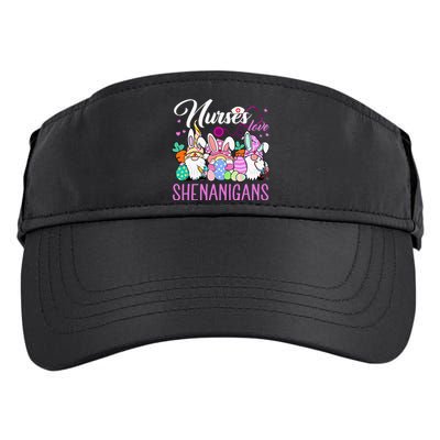 Nurses Love Shenanigans Tee Gnome Easter Day Nurse Adult Drive Performance Visor