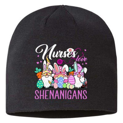 Nurses Love Shenanigans Tee Gnome Easter Day Nurse Sustainable Beanie