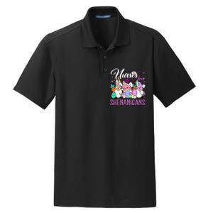 Nurses Love Shenanigans Tee Gnome Easter Day Nurse Dry Zone Grid Polo