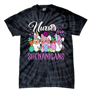 Nurses Love Shenanigans Tee Gnome Easter Day Nurse Tie-Dye T-Shirt