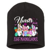 Nurses Love Shenanigans Tee Gnome Easter Day Nurse Short Acrylic Beanie