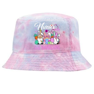 Nurses Love Shenanigans Tee Gnome Easter Day Nurse Tie-Dyed Bucket Hat