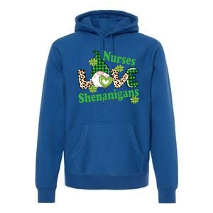 Nurses Love Shenanigans St Patricks Day Irish Gnome Gift Premium Hoodie