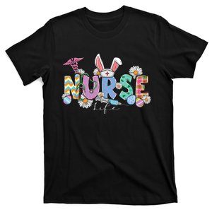 Nurse Life Stethoscope Nursing Cute Easter Bunny Easter Day T-Shirt