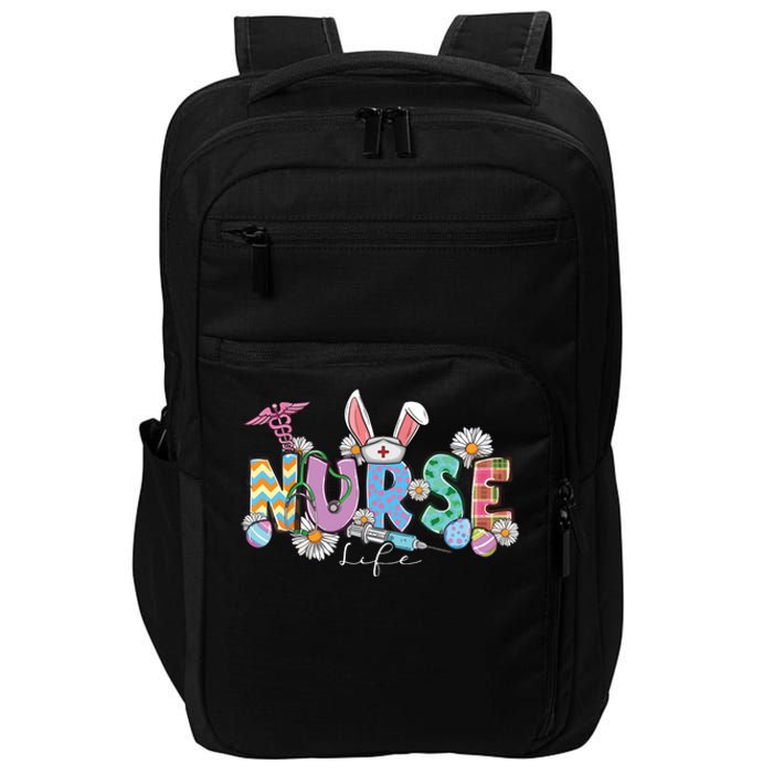 Nurse Life Stethoscope Nursing Cute Easter Bunny Easter Day Impact Tech Backpack