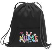 Nurse Life Stethoscope Nursing Cute Easter Bunny Easter Day Sweatshirt Cinch Pack Bag