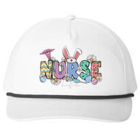 Nurse Life Stethoscope Nursing Cute Easter Bunny Easter Day Snapback Five-Panel Rope Hat