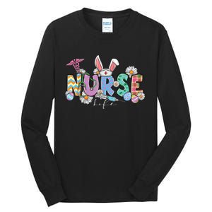 Nurse Life Stethoscope Nursing Cute Easter Bunny Easter Day Tall Long Sleeve T-Shirt