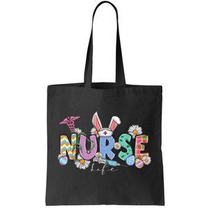 Nurse Life Stethoscope Nursing Cute Easter Bunny Easter Day Tote Bag