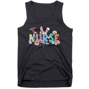 Nurse Life Stethoscope Nursing Cute Easter Bunny Easter Day Tank Top