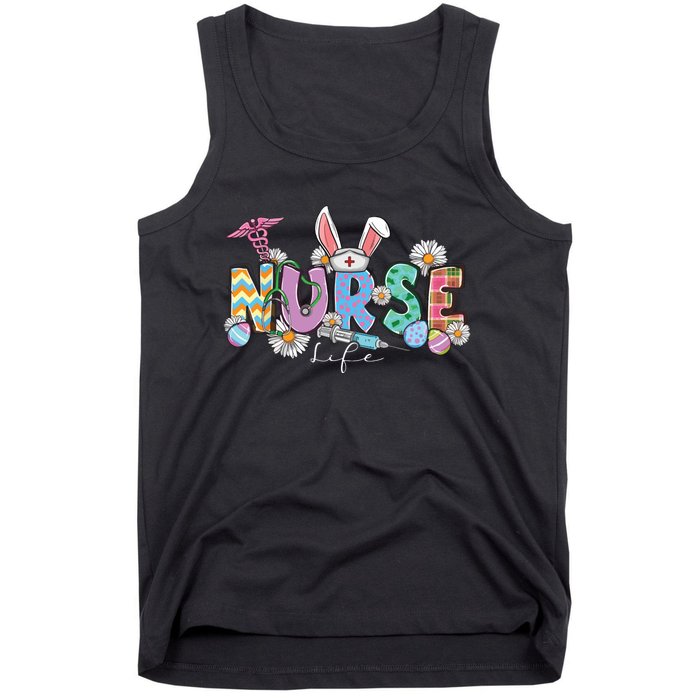 Nurse Life Stethoscope Nursing Cute Easter Bunny Easter Day Tank Top