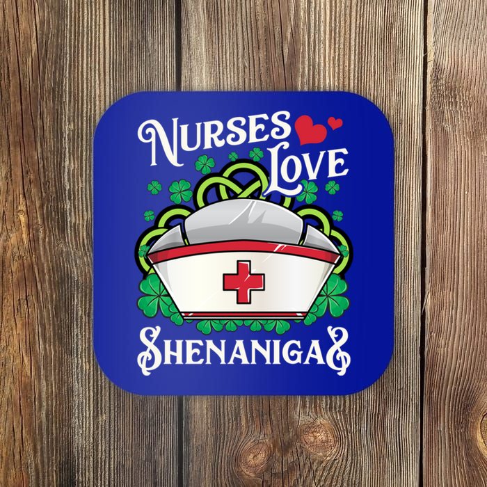 Nurses Love Shenanigans St Patricks Day Irish Nurse Emt Gift Coaster