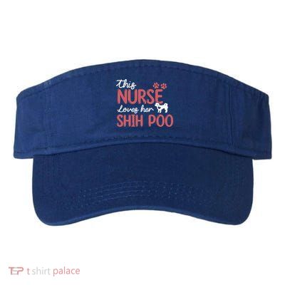 Nurse Loves Shih Poo Dog Lovers Funny Gift For Mom Nurse Gift Visor