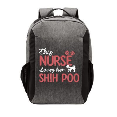 Nurse Loves Shih Poo Dog Lovers Funny Gift For Mom Nurse Gift Vector Backpack