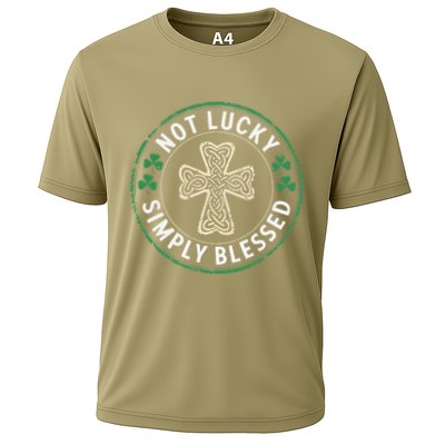 Not Lucky Simply Blessed St. PatrickS Day Funny Christian Cooling Performance Crew T-Shirt