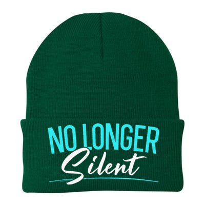 No Longer Silent Sexual Assault Awareness Stop The Violence Knit Cap Winter Beanie