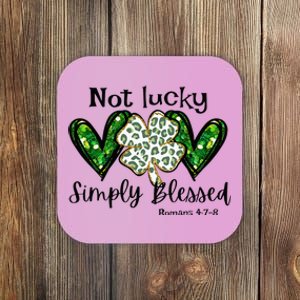 Not Lucky Simply Blessed Christian St Patricks Day Irish Coaster