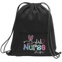 Nurse Life Stethoscope Nursing Cute Easter Bunny Easter Day Sweatshirt Cinch Pack Bag