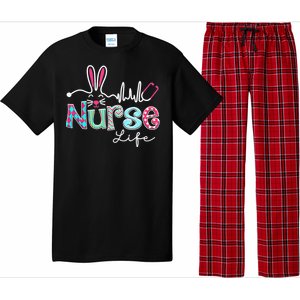 Nurse Life Stethoscope Nursing Cute Easter Bunny Easter Day Pajama Set