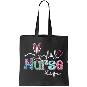 Nurse Life Stethoscope Nursing Cute Easter Bunny Easter Day Tote Bag