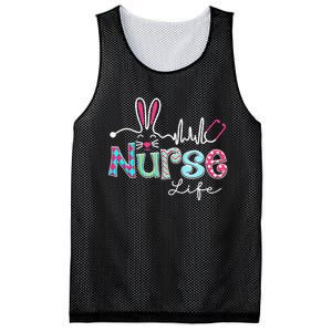 Nurse Life Stethoscope Nursing Cute Easter Bunny Easter Day Mesh Reversible Basketball Jersey Tank