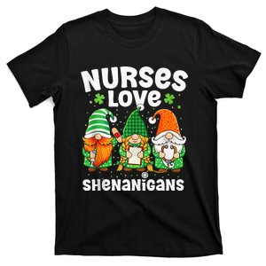 Nurses Love Shenanigans Irish Gnomes Nurse St Patricks Day T-Shirt