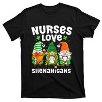 Nurses Love Shenanigans Irish Gnomes Nurse St Patricks Day T-Shirt