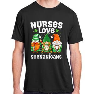 Nurses Love Shenanigans Irish Gnomes Nurse St Patricks Day Adult ChromaSoft Performance T-Shirt