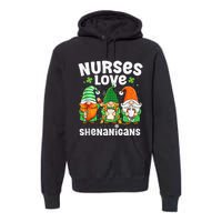 Nurses Love Shenanigans Irish Gnomes Nurse St Patricks Day Premium Hoodie