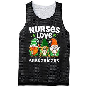 Nurses Love Shenanigans Irish Gnomes Nurse St Patricks Day Mesh Reversible Basketball Jersey Tank