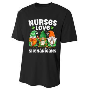 Nurses Love Shenanigans Irish Gnomes Nurse St Patricks Day Performance Sprint T-Shirt