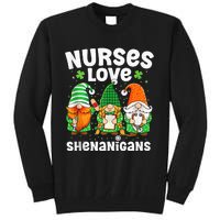 Nurses Love Shenanigans Irish Gnomes Nurse St Patricks Day Tall Sweatshirt