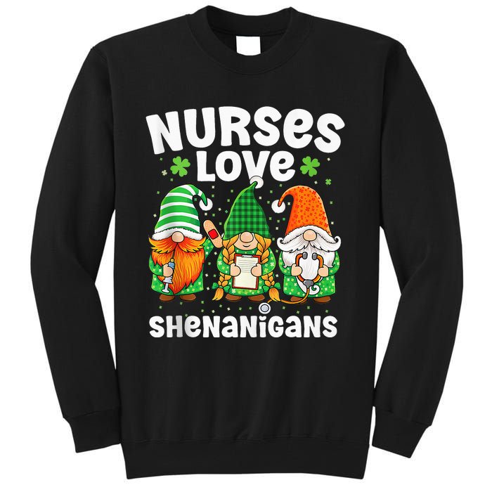 Nurses Love Shenanigans Irish Gnomes Nurse St Patricks Day Tall Sweatshirt