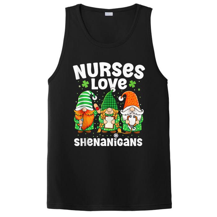 Nurses Love Shenanigans Irish Gnomes Nurse St Patricks Day PosiCharge Competitor Tank