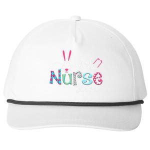 Nurse Life Stethoscope Nursing Cute Easter Bunny Easter Day Snapback Five-Panel Rope Hat