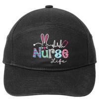 Nurse Life Stethoscope Nursing Cute Easter Bunny Easter Day 7-Panel Snapback Hat