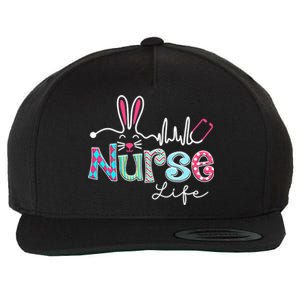 Nurse Life Stethoscope Nursing Cute Easter Bunny Easter Day Wool Snapback Cap